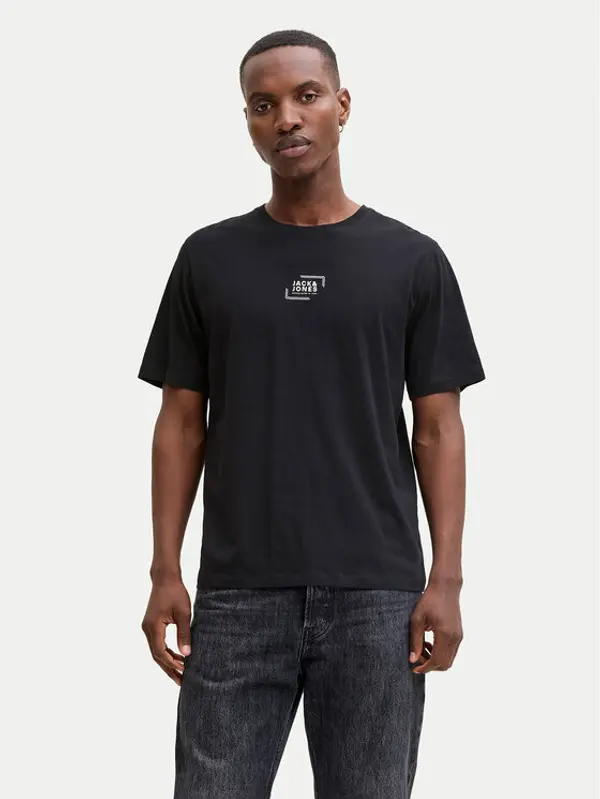 jack & jones Jack & Jones T-shirt Corp Graphic 12268415 Crna Regular Fit