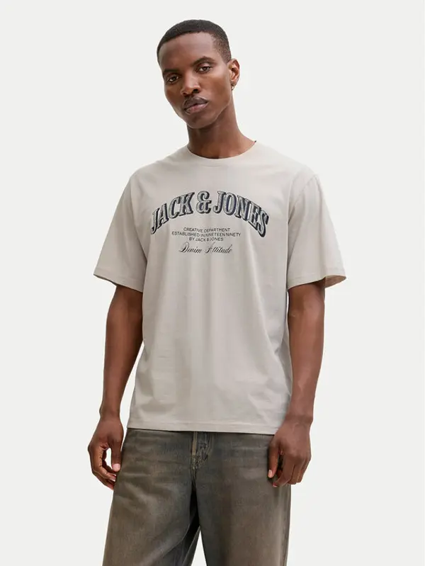jack & jones Jack & Jones T-shirt Denver 12291213 Siva Relaxed Fit