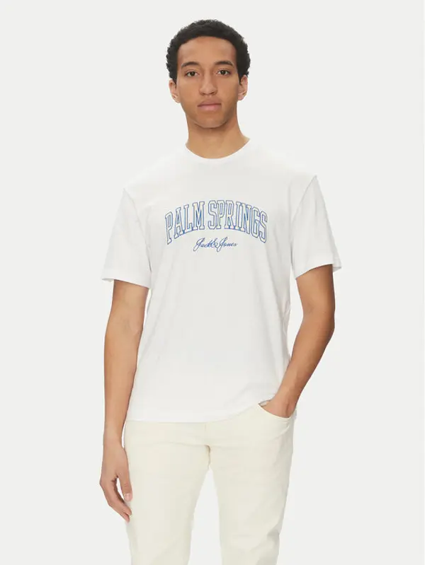 jack & jones Jack & Jones T-shirt Detroit 12268441 Bijela Relaxed Fit