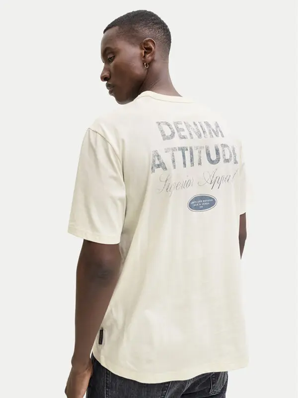 jack & jones Jack & Jones T-shirt Edover 12288005 Écru Regular Fit