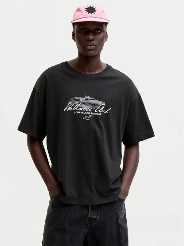 jack & jones Jack & Jones T-shirt Eterna 12295526 Crna Loose Fit