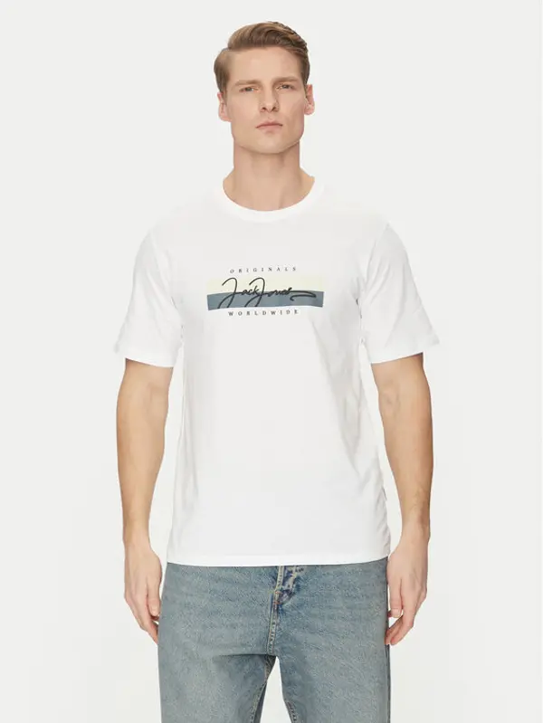 jack & jones Jack & Jones T-shirt Frederiksberg 12278266 Bijela Regular Fit