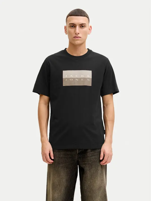 jack & jones Jack & Jones T-shirt Fusion 12289863 Crna Regular Fit