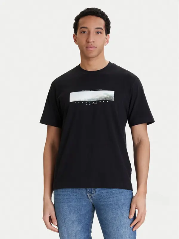 jack & jones Jack & Jones T-shirt Fusion 12289870 Crna Relaxed Fit
