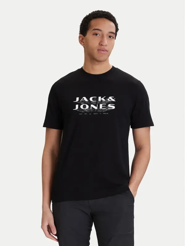 jack & jones Jack & Jones T-shirt Fusion 12289880 Crna Regular Fit