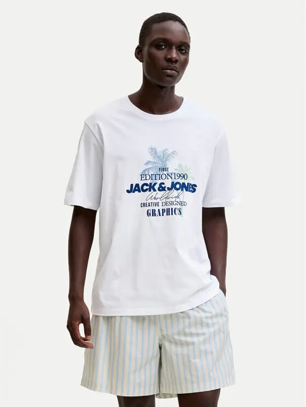 jack & jones Jack & Jones T-shirt Gradient Print 12288094 Bijela Regular Fit