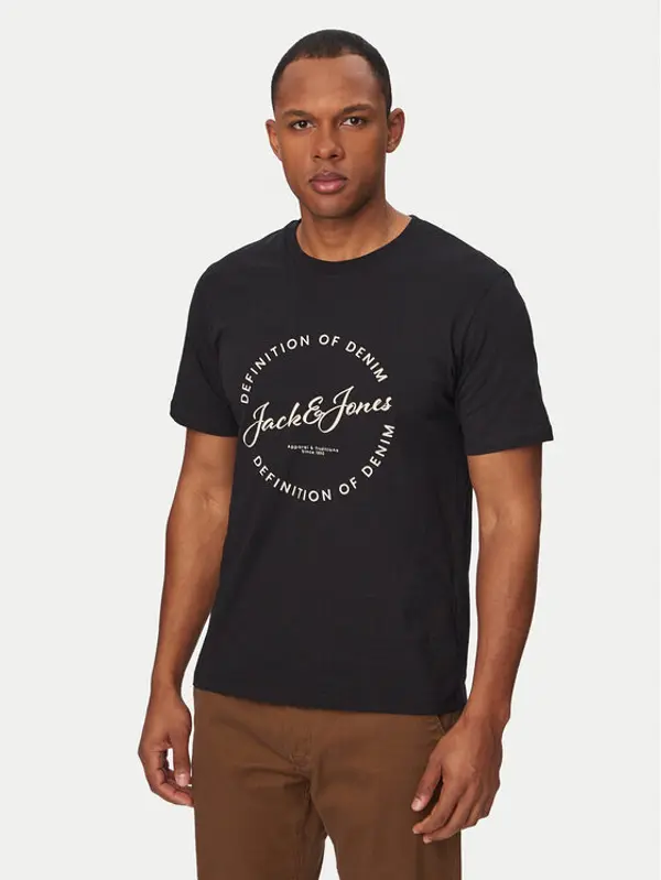 jack & jones Jack & Jones T-shirt Grayson 12288377 Crna Regular Fit