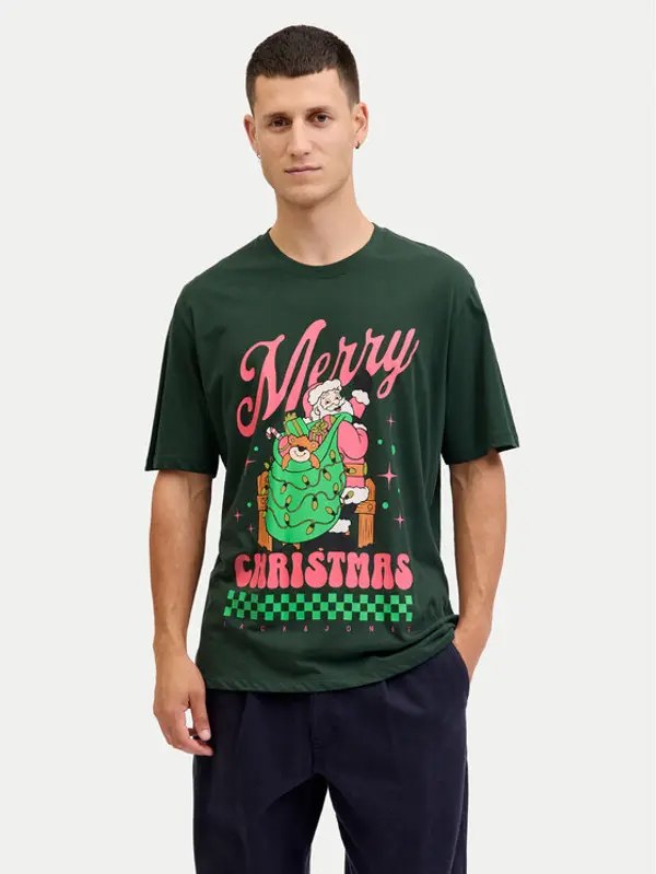 jack & jones Jack & Jones T-shirt Holiday Cartoon 12287550 Zelena Relaxed Fit