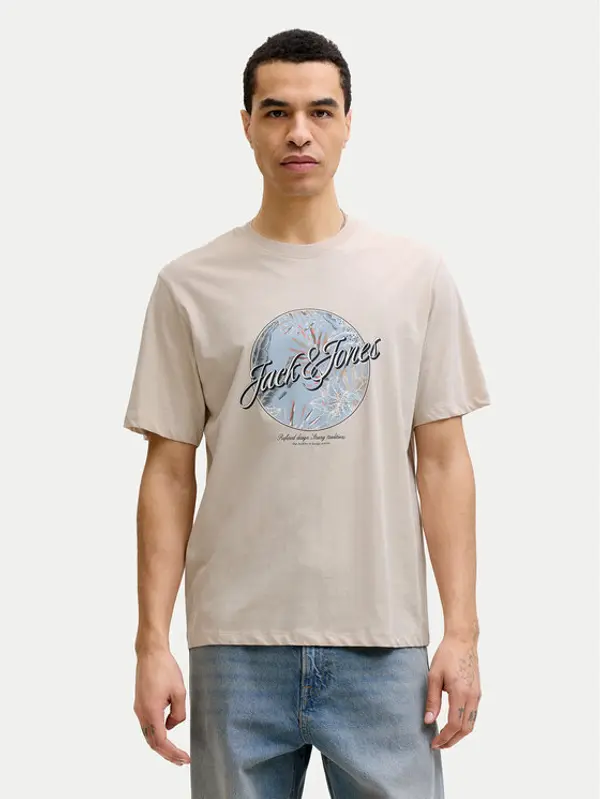 jack & jones Jack & Jones T-shirt Honolulu 12288088 Bež Regular Fit