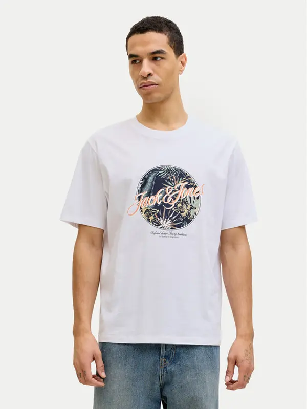 jack & jones Jack & Jones T-shirt Honolulu 12288088 Bijela Regular Fit