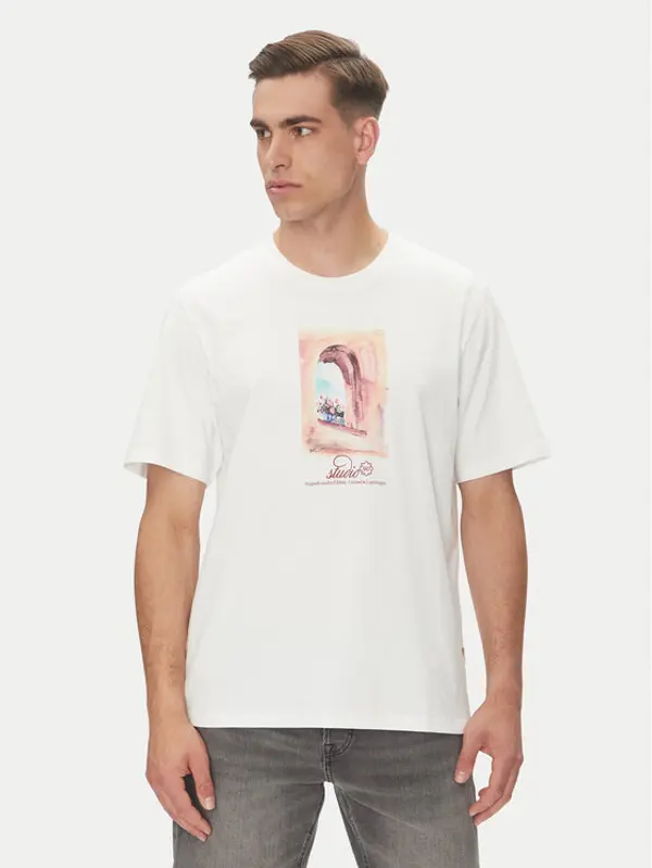 jack & jones Jack & Jones T-shirt Hydra 12277248 Bijela Relaxed Fit