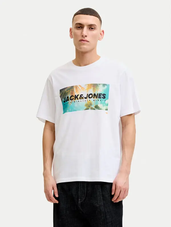 jack & jones Jack & Jones T-shirt Indiana Tee 12288112 Bijela Regular Fit