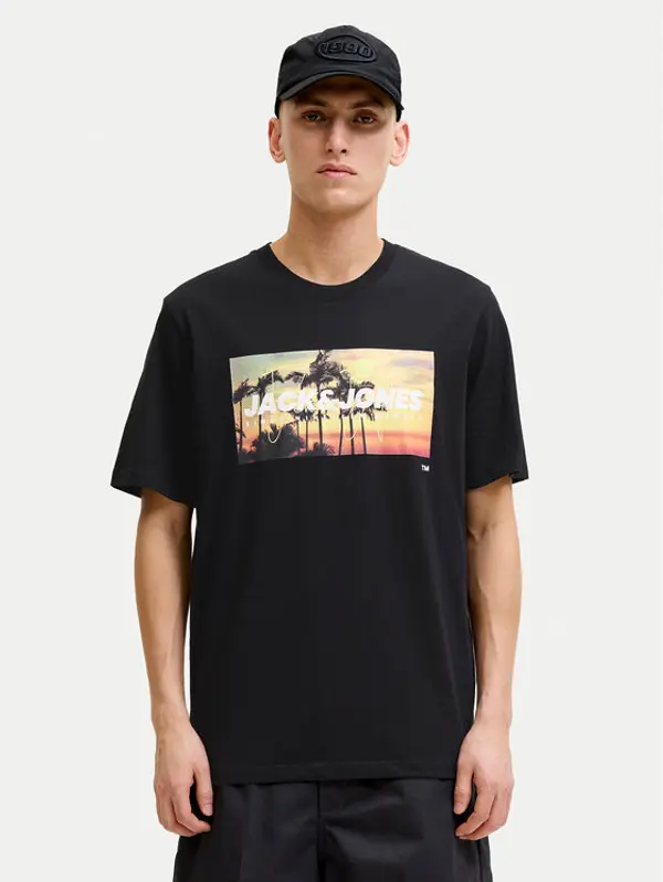 jack & jones Jack & Jones T-shirt Indiana Tee 12288112 Crna Regular Fit