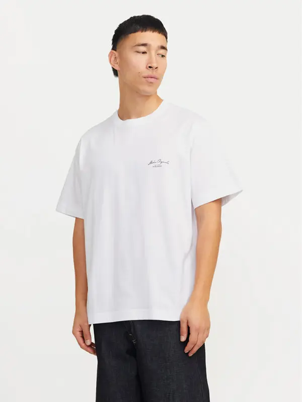 jack & jones Jack & Jones T-shirt Islington 12273015 Bijela Loose Fit