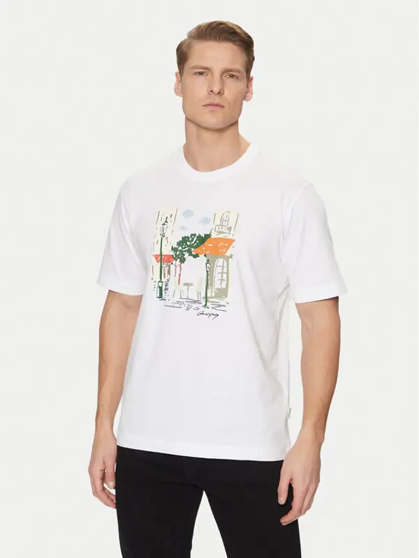 jack & jones Jack & Jones T-shirt Machester 12273549 Bijela Relaxed Fit