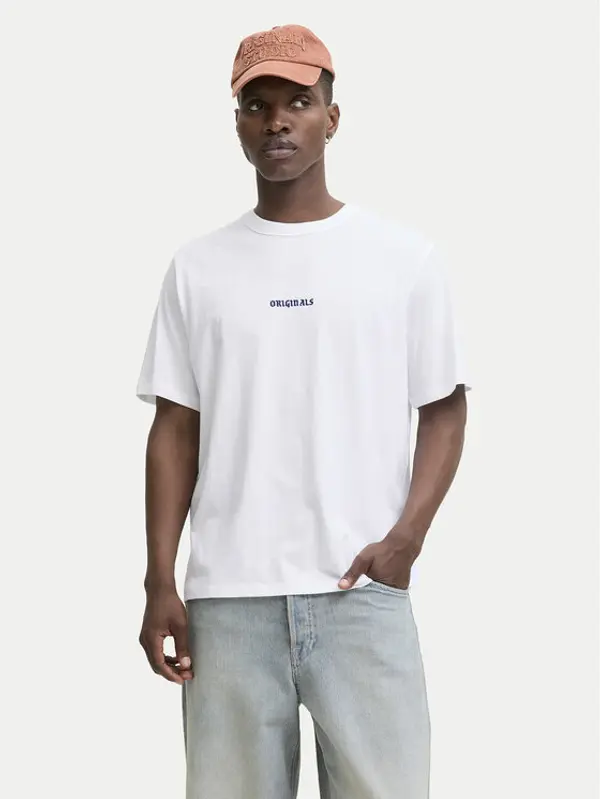 jack & jones Jack & Jones T-shirt Meadows Minimal 12283630 Bijela Loose Fit