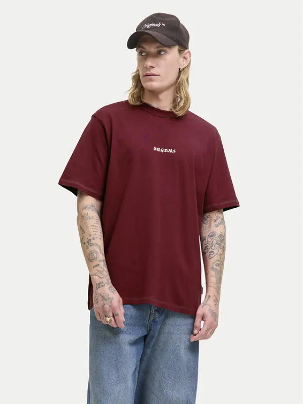 jack & jones Jack & Jones T-shirt Meadows Minimal 12283630 Crvena Loose Fit