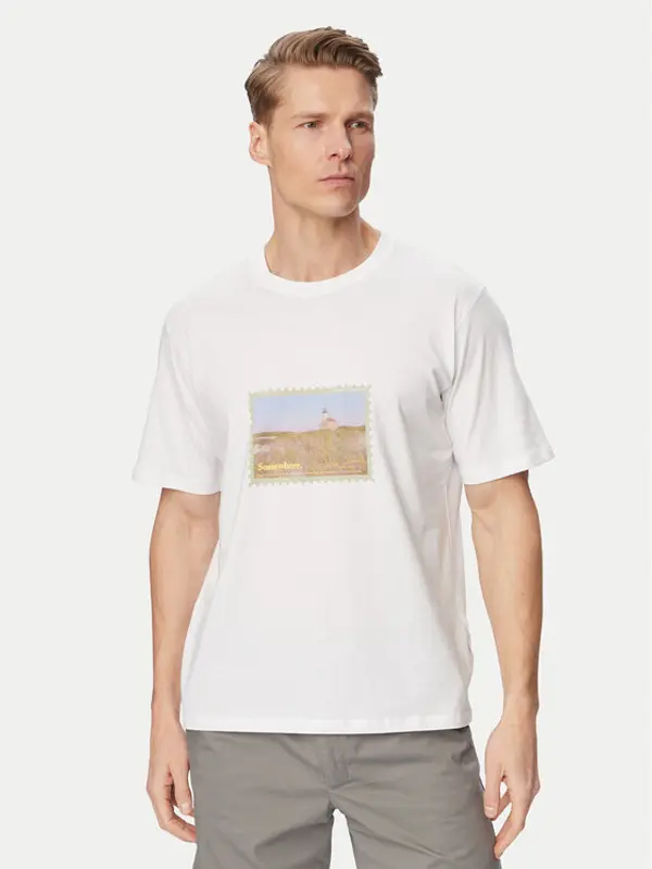 jack & jones Jack & Jones T-shirt Montauk Photo 12290890 Bijela Regular Fit