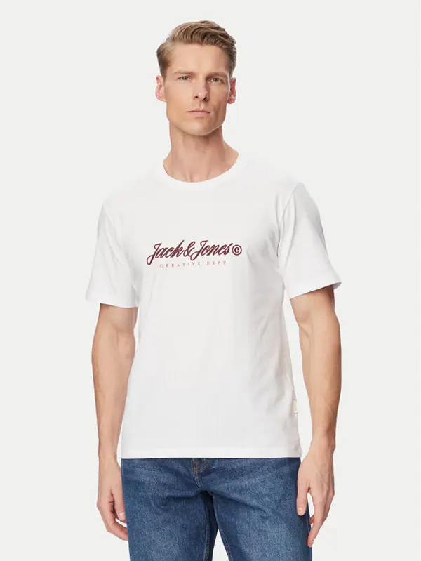 jack & jones Jack & Jones T-shirt Montauk Type 12290887 Bijela Regular Fit