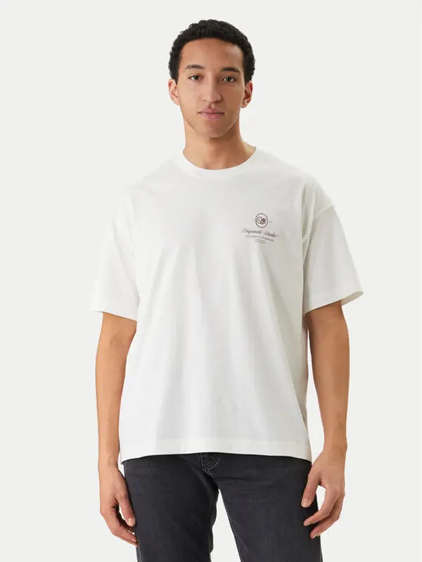 jack & jones Jack & Jones T-shirt Niagara 12293422 Écru Regular Fit