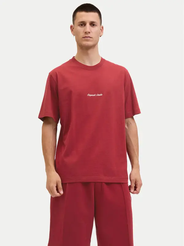 jack & jones Jack & Jones T-shirt Norrebro 12282892 Crvena Relaxed Fit