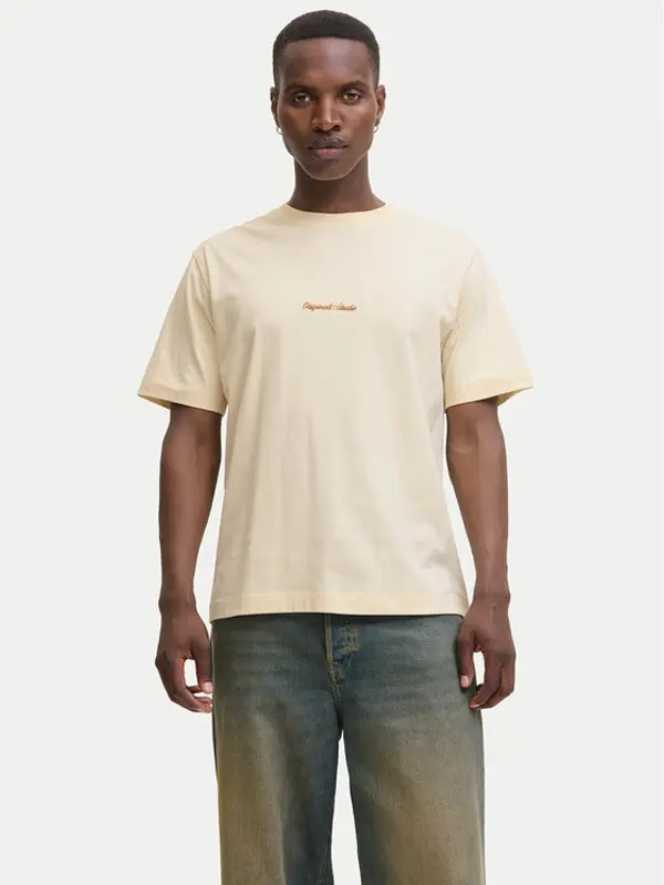 jack & jones Jack & Jones T-shirt Norrebro 12282892 Écru Relaxed Fit