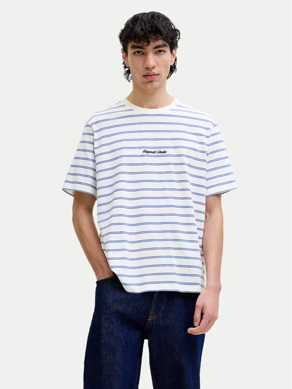 jack & jones Jack & Jones T-shirt Norrebro 12291021 Bijela Relaxed Fit