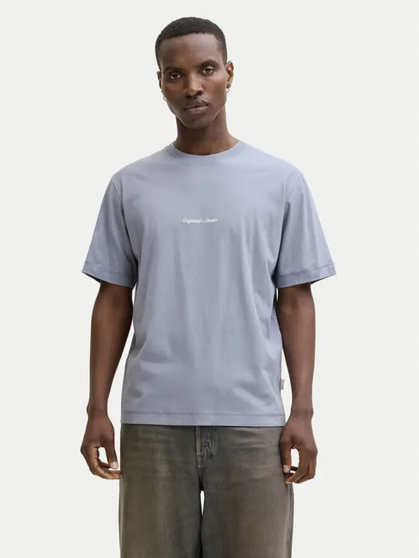 jack & jones Jack & Jones T-shirt Norrebro Emb 12282892 Plava Regular Fit