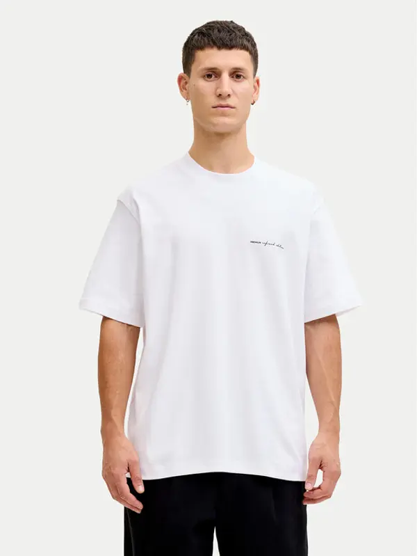 jack & jones Jack & Jones T-shirt Owen S 12292397 Bijela Relaxed Fit