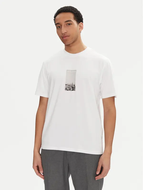jack & jones Jack & Jones T-shirt Pacer Photo 12273775 Bijela Relaxed Fit