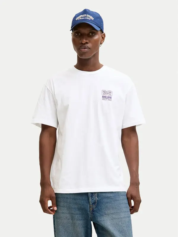 jack & jones Jack & Jones T-shirt Raver 12301189 Bijela Relaxed Fit