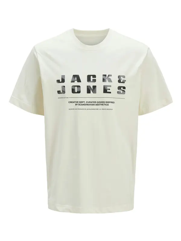 jack & jones Jack & Jones T-shirt Recharge 12274716 Bež Relaxed Fit
