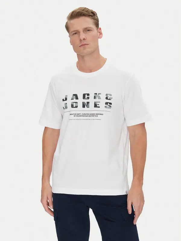 jack & jones Jack & Jones T-shirt Recharge 12274716 Bijela Relaxed Fit