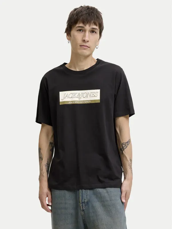 jack & jones Jack & Jones T-shirt Rinwood 12283628 Crna Regular Fit