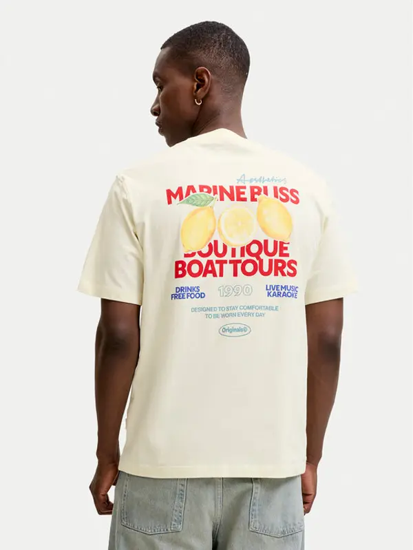 jack & jones Jack & Jones T-shirt Riviera 12295202 Žuta Regular Fit