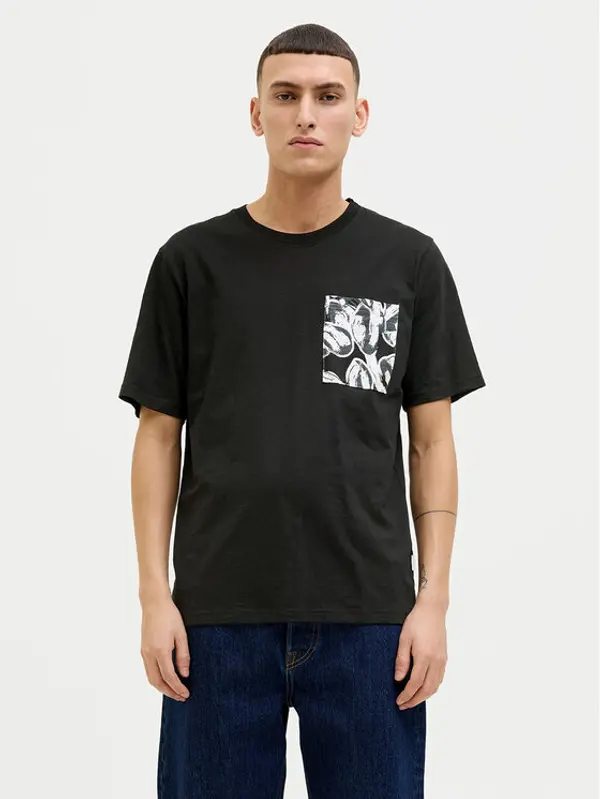 jack & jones Jack & Jones T-shirt Split 12272995 Crna Regular Fit