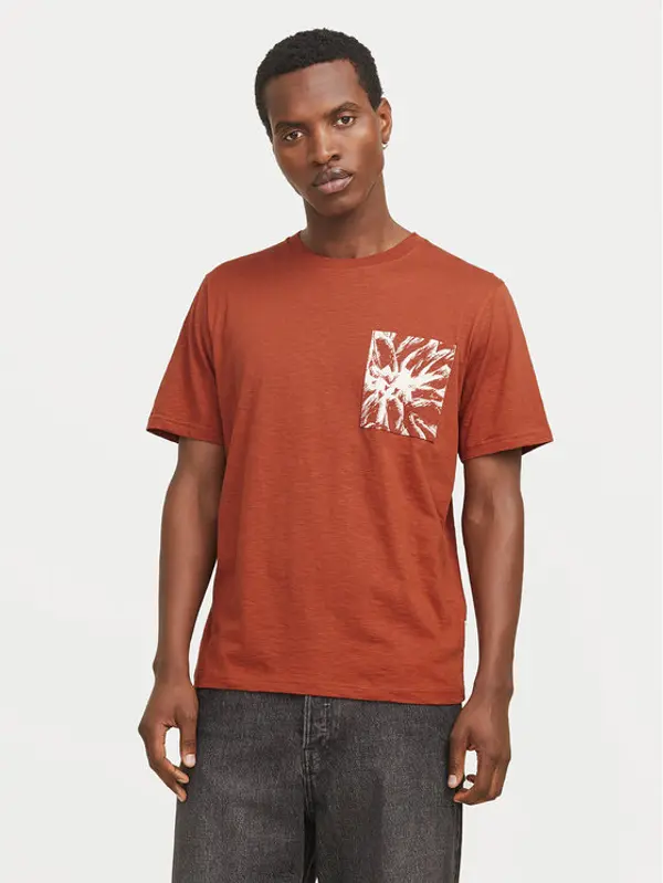 jack & jones Jack & Jones T-shirt Split 12272995 Smeđa Regular Fit