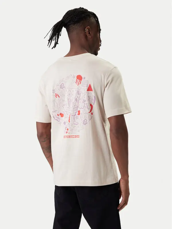 jack & jones Jack & Jones T-shirt Spongebob 12286631 Bež Relaxed Fit