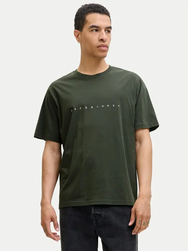 jack & jones Jack & Jones T-shirt Star 12234746 Zelena Relaxed Fit