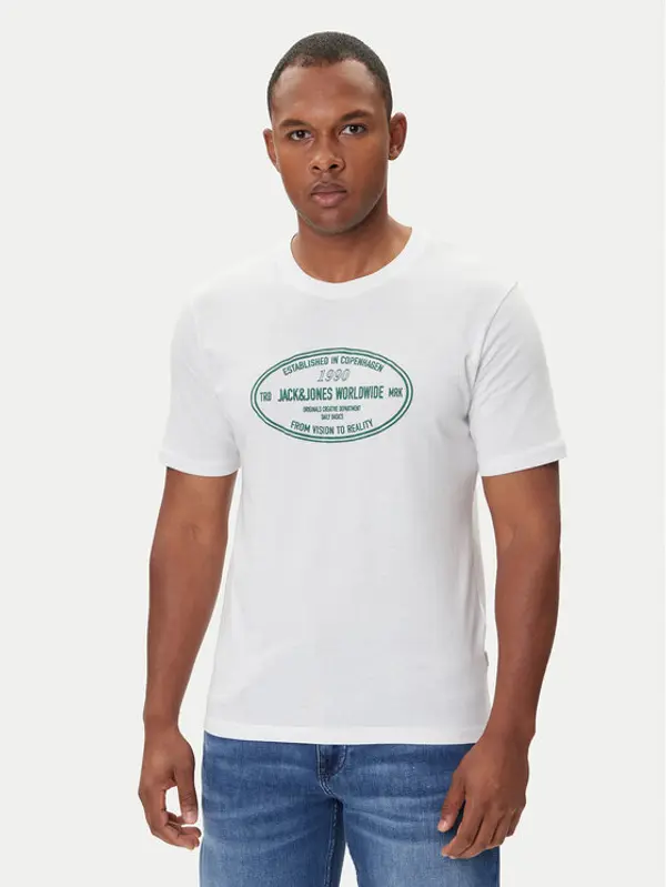 jack & jones Jack & Jones T-shirt York 12283800 Bijela Relaxed Fit