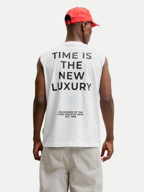 jack & jones Jack & Jones Tank top Eterna 12295670 Bijela Loose Fit