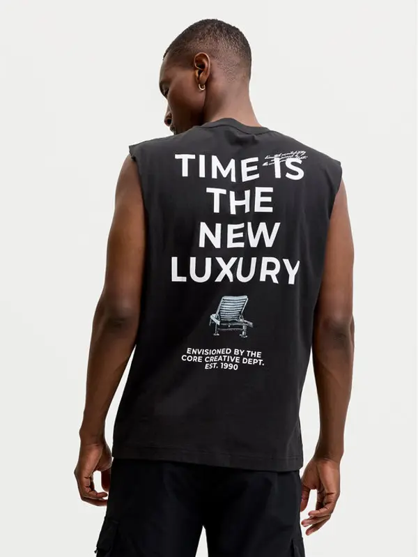 jack & jones Jack & Jones Tank top Eterna 12295670 Crna Loose Fit