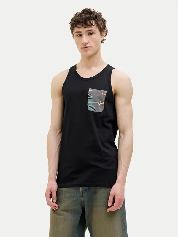 jack & jones Jack & Jones Tank top Hawaii 12269321 Crna Standard Fit
