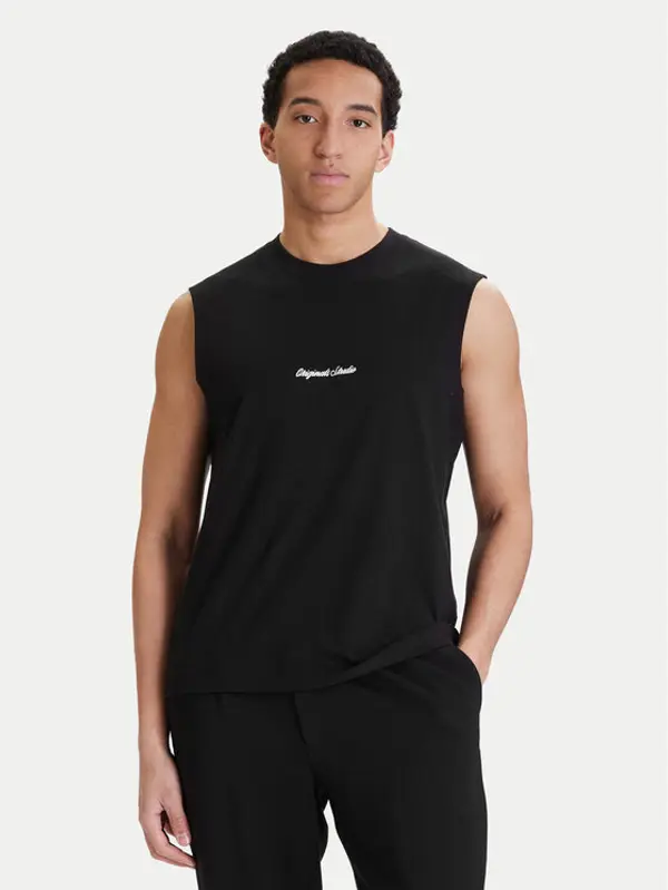 jack & jones Jack & Jones Tank top Norrebro Emb 12292009 Crna Regular Fit