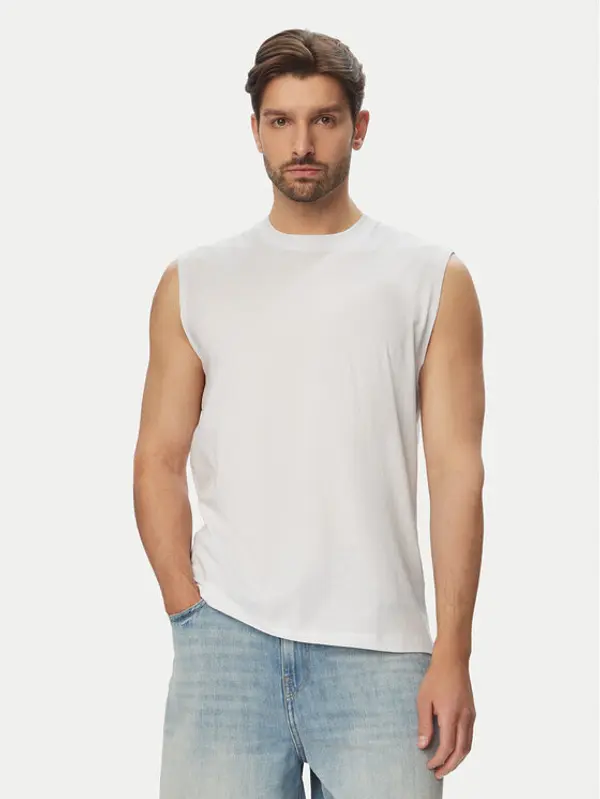 jack & jones Jack & Jones Tank top Simon 12297709 Bijela Relaxed Fit