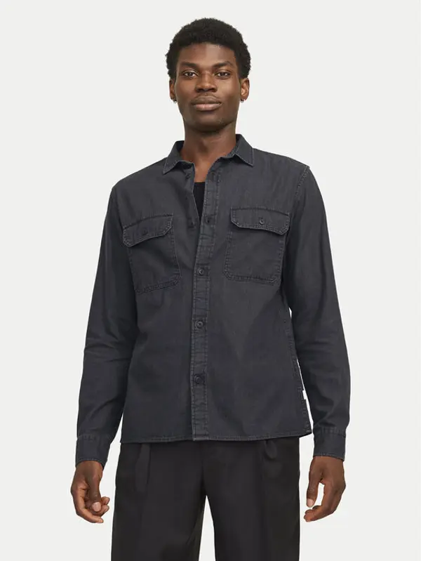 jack & jones Jack & Jones traper košulja Travis 12269262 Crna Comfort Fit