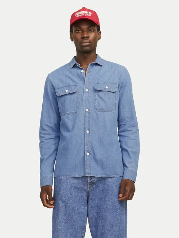 jack & jones Jack & Jones traper košulja Travis 12269262 Plava Comfort Fit