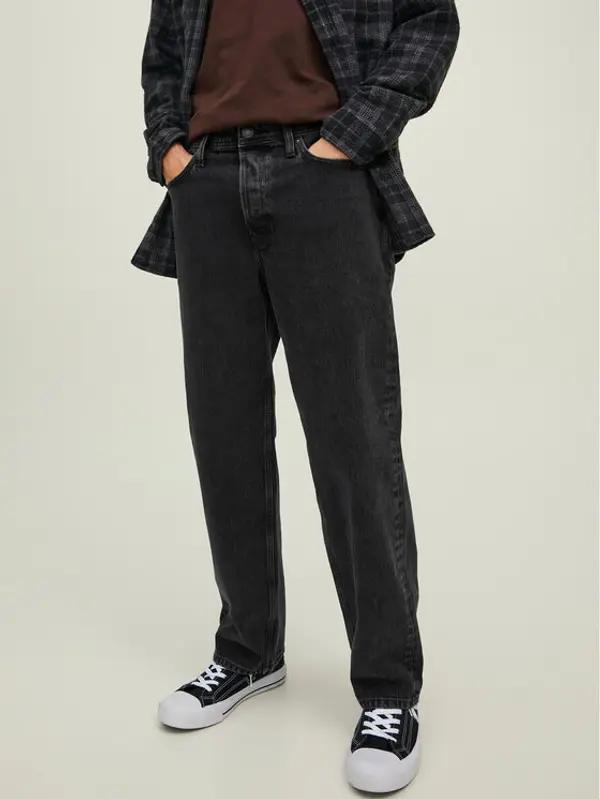 jack & jones Jack & Jones Traperice Eddie 12216879 Crna Loose Fit