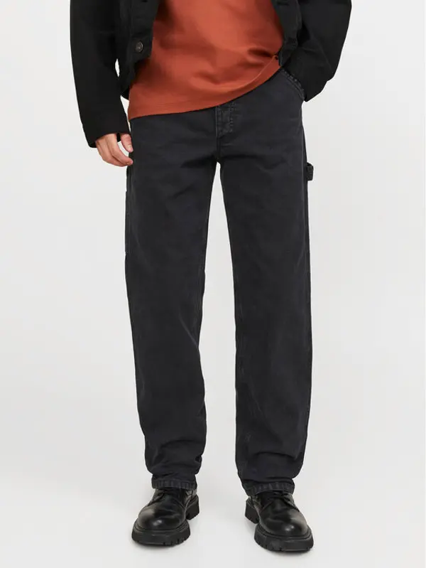 jack & jones Jack & Jones Traperice Eddie 12252802 Crna Loose Fit