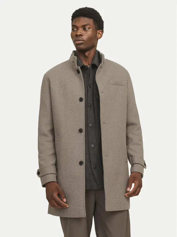 jack & jones Jack & Jones Vuneni kaput Melton 12258672 Bež Regular Fit
